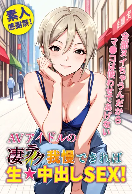 FakeCover「Gaman」1p 3:2,「我慢出来たら生セックス」