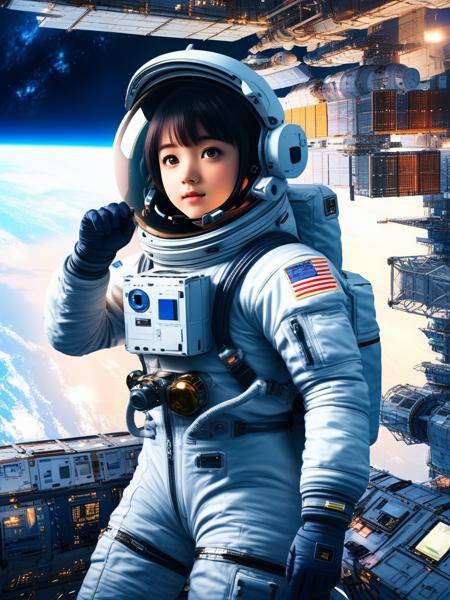 1girl , Deep Space Station, anime, best quality, (masterpiece,best quality:1.5)