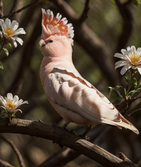 c3c3t7l3 , animal, Ultra-HD-details, outdoor, nature, upper body, Flowers, soft light