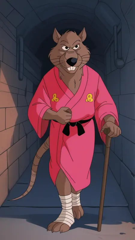 Hamato Yoshi / Master Splinter (TMNT 1987) Cartoon Screen-Captured