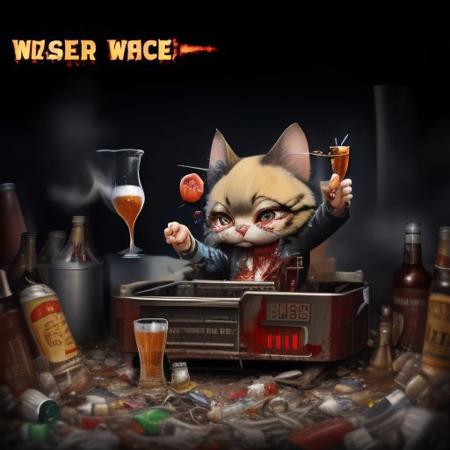 (crowd), chibi, cute, monster, food, machine, mouse, cat, war,, bullets, gun, rpg, blood, fire, waste, trash, (night club background), building, beer, vodka, whiskey, scotch, blood, fight, ((((drunk)))), journal cover, text, big text
rdgtrg