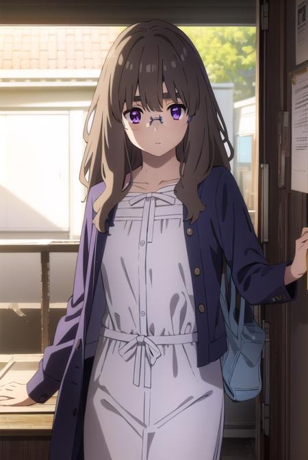 akaneaioi, <lora:akane aioi movie-lora-nochekaiser:1>,
akane aioi, long hair, brown hair, purple eyes, red eyes, glasses, thick eyebrows,
BREAK dress, white dress, cardigan, orange cardigan,
BREAK indoors,
BREAK looking at viewer, (cowboy shot:1.5),
BREAK <lyco:GoodHands-beta2:1>, (masterpiece:1.2), best quality, high resolution, unity 8k wallpaper, (illustration:0.8), (beautiful detailed eyes:1.6), extremely detailed face, perfect lighting, extremely detailed CG, (perfect hands, perfect anatomy),