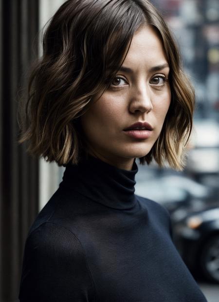 A stunning intricate full color portrait of (sks woman:1), wearing a black turtleneck, epic character composition, by ilya kuvshinov, alessio albi, nina masic, sharp focus, natural lighting, subsurface scattering, f2, 35mm, film grain, <lora:locon_kaleycuoco_v1_from_v1_64_32:1.25>