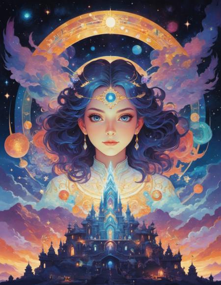 by Noelle Stevenson,  (panoramic , Astral Aura but extremely beautiful:1.4), (intricate details, masterpiece, best quality:1.4),
Retro game art, 16-bit, vibrant colors, pixelated, nostalgic, charming, fun,  looking at viewer
<lora:add-detail-xl:1> <lora:xl_more_art-full_v1:0.5> <lora:looking_at_viewer:2>