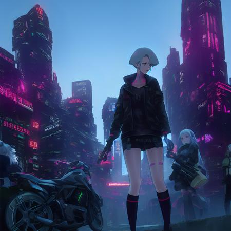 ion fury city, cyberpunk, anime, Stable Diffusion