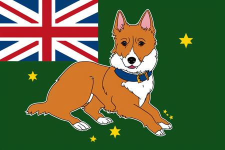 flag, no humans, flag background, dog,