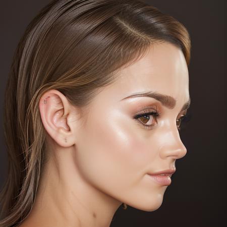 Side profile of a ((stunning)) woman ,epic (photo, studio lighting, hard light, sony a7, 50 mm, matte skin, colors, hyperdetailed, hyperrealistic), ethereal, perfect face,perfect eyes,<lora:jencoleman1-12:1.0>