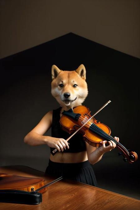 <lora:violin_v15:.85> cinematic close portrait of shiba doge playing violin <lora:Doge_mnty_merge60_30:.85>