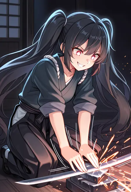 Sharpening knife or sword concept - whetstone