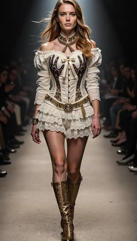 CORSET DRESS WITH LACE HANDS OUTFIT [FLUX] | 616 minutes