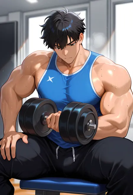 Bicep Curl (Dumbbells) | ダンベルカール | Illustrious
