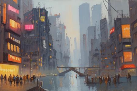 gouache,masterpiece,Cyberpunk City,<lora:gouacheFinv1:1>