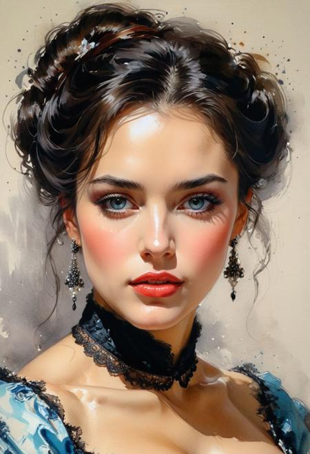 Natalie Portmann, victorian era hungarian female xix century female, pretty features, Wadim Kashin, James Gurney, Ink, splash art", amazing beauty , Royo, Bak, hyperdetailed Splash artmodern European ink painting,