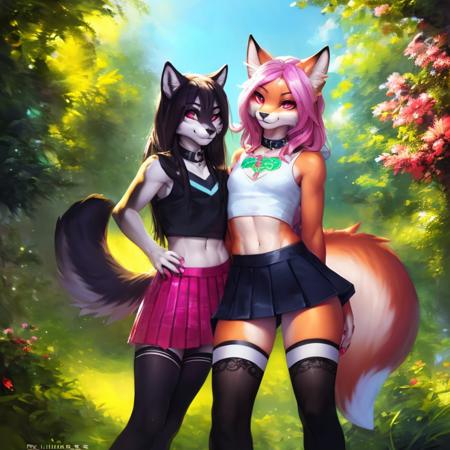 a cute young slim anthro athletic ((vixen:panther:wolf hybrid):1.1),ass support, small ass, tiny booty, fit ass, eyelashes, astolfo, (pleated skirt), pink hair, pink eyes, midriff, crop top, white thighhighs, sailor collar, from behind, white shirt, pink skirt, masterpiece, highest quality,smooth, intricate detail, gorgeous female photo, professionally retouched, realistic professionally color graded photograph, realistic lighting, light particles,fine fabric emphasis, bokeh, by Jock Sturges, by Sally Mann, by Pino Daeni, by Ruan Jia, by Shiitakemeshi, by Alayna Lemmer, by Carlo Galli Bibiena