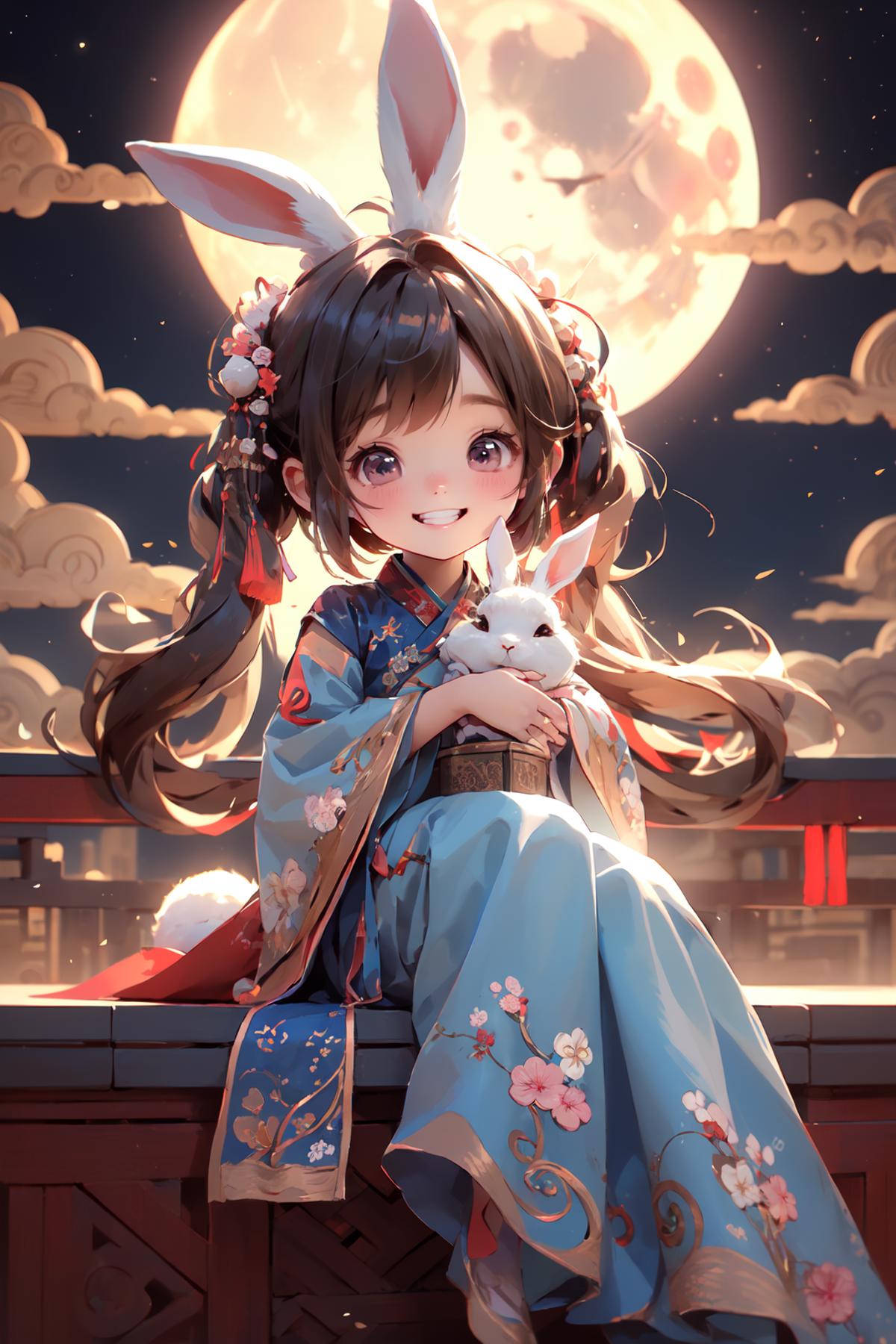 玉兔 | 中国风服饰 | Chinese Mid-Autumn Festival image by XiongSan