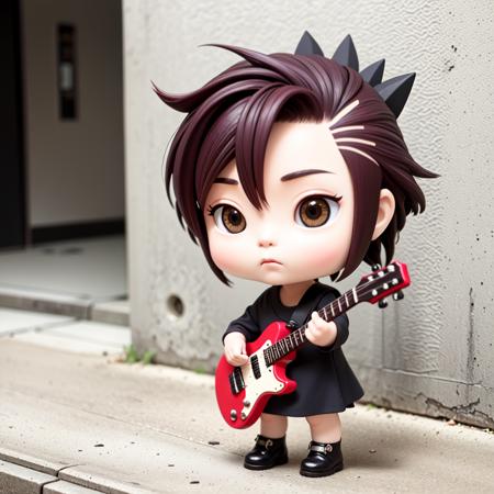 best quality, masterpiece, 1girl, punk rock, mohawk, guitar, chibi.
<lora:CheeBee:0.5>