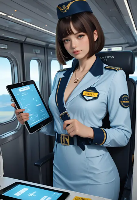 Flight Attendant Girl Realistic Wildcard Pack