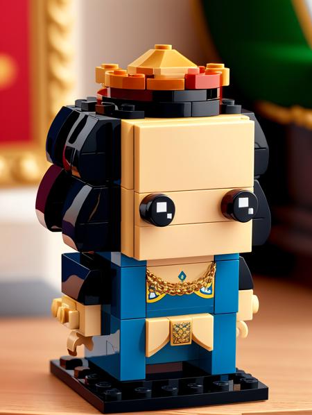 LEGO BrickHeadz the queen <lora:lego_v1.0:0.8>, 8k uhd, high quality, film grain