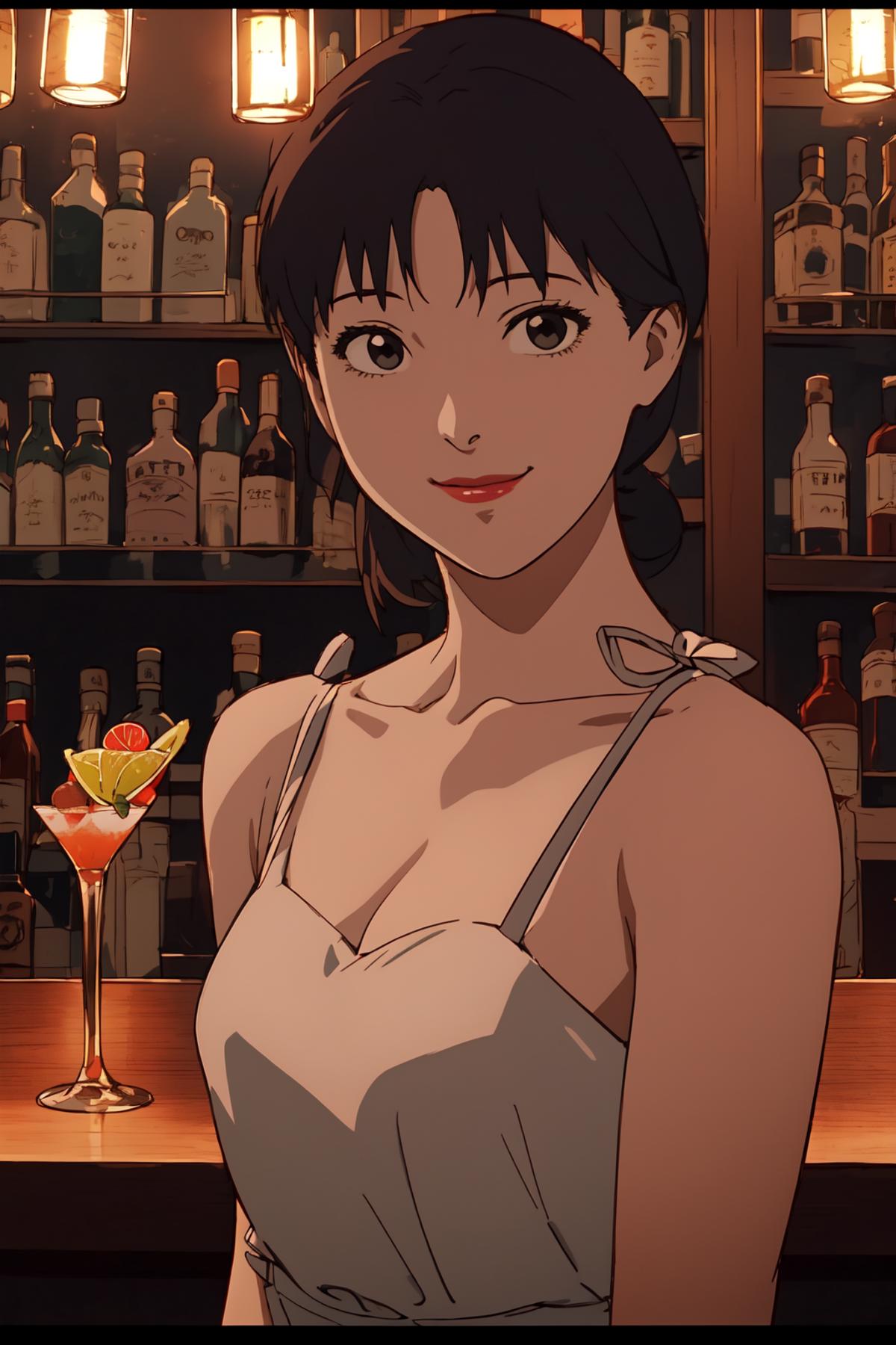 a beautiful woman in Satoshi Kon style, <lora:sketch style:1.0