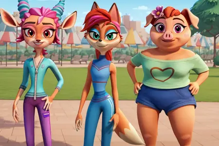 Female Characters from "Nu, Pogodi! 2020"/Женские персонажи из "Ну, Погоди! Каникулы"