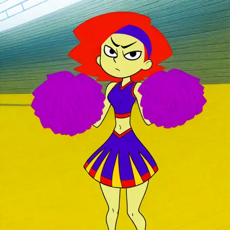Liz, red haired cheerleader from Middleton High School, (Kim Possible), LoRA, PonyXL | Illustrious XL