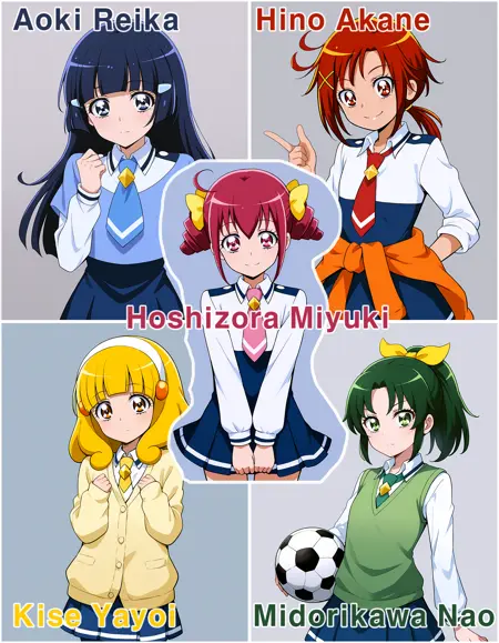 [Pony XL] Smile Precure! all 5 girls in 1 Lora（スマイルプリキュア！５人詰め合わせ）