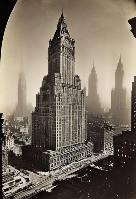 ()Hyoer Realistic:2.0)Polaroid picture 
an image of 
New York City, 1920s - Amid the city's soaring ambition, the architects of Grand Central Terminal, Reed and Stem, and developer William Wilgus, conceived a truly audacious plan - to construct a towering 68-story skyscraper directly above the terminal's iconic Beaux-Arts façade.
Envisioned as a magnificent steel and glass monolith reaching over 1,000 feet into the sky, the Grand Central Terminal Tower would have dwarfed even the Chrysler and Woolworth Buildings. Its observatory deck would have offered breathtaking panoramic views, while the upper floors were slated to house luxury apartments and offices for New York's elite.
However, the onset of the Great Depression soon cast a shadow over this architectural dream. Financial constraints and shifting priorities brought the tower's construction to a halt, and the steel frame intended for its base was ultimately repurposed.
The Grand Central Terminal Tower remains an intriguing "what if" - a glimpse into a bold, alternate reality where New York's skyline was forever transformed by this unrealized wonder. Its absence leaves us to ponder the paths not taken and the dreams left unbuilt, a reminder that even the grandest visions can be ephemeral
