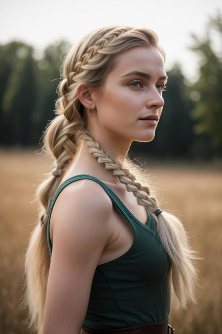 masterpiece, best quality, cinematic, volumetric lighting, very detailed, high resolution, sharp, sharp image, 4k, 8k, 35 mm,
<lora:Ciri_TheWitcher_FreyaAllan_smf_lora_v01-000006:0.9>, 1girl, c1r1fr3y4-smf, solo, photo (medium), braid, single braid, long hair, green eyes, blonde hair, realistic, hair over shoulder, upper body, lips, blurry, looking at viewer, white hair, side braid, face