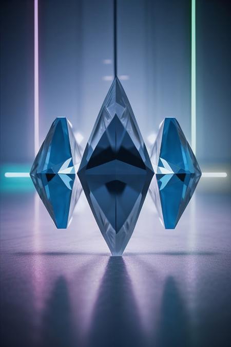 abstract neon diamond