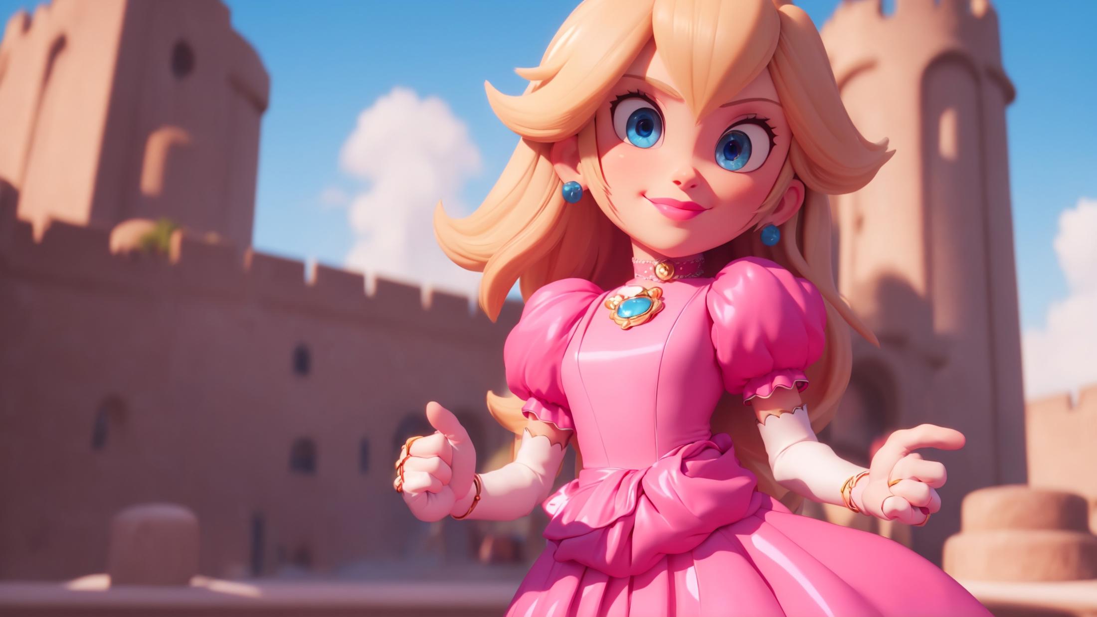 princess peach - The Super Mario Bros. Movie - movie like image by marusame