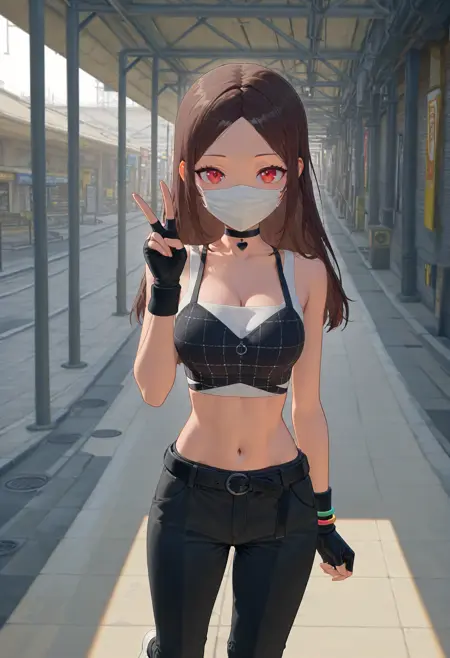 Nameless masked girl (NPC) - Zenless Zone Zero (ZZZ) - Illustrious