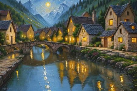 village style housing, 
stunning 21th century european village scenery, 
detailed and intricate environment, 
oil painting, 
palette knife soft brushstrokes, 
heavy strokes, 
dripping paint, 
art station on trend, 
sharp focus, 
intricate details, 
highly detailed, 
oil painting, 
heavy strokes, 
paint dripping
