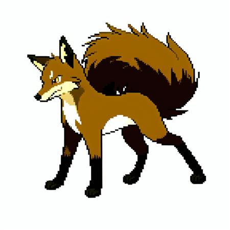 <lora:Pokemon_Sprites_V1:0.8> coyote, pixel art, 2d, pokemon, bw front sprite, frontsprite, solo, white background