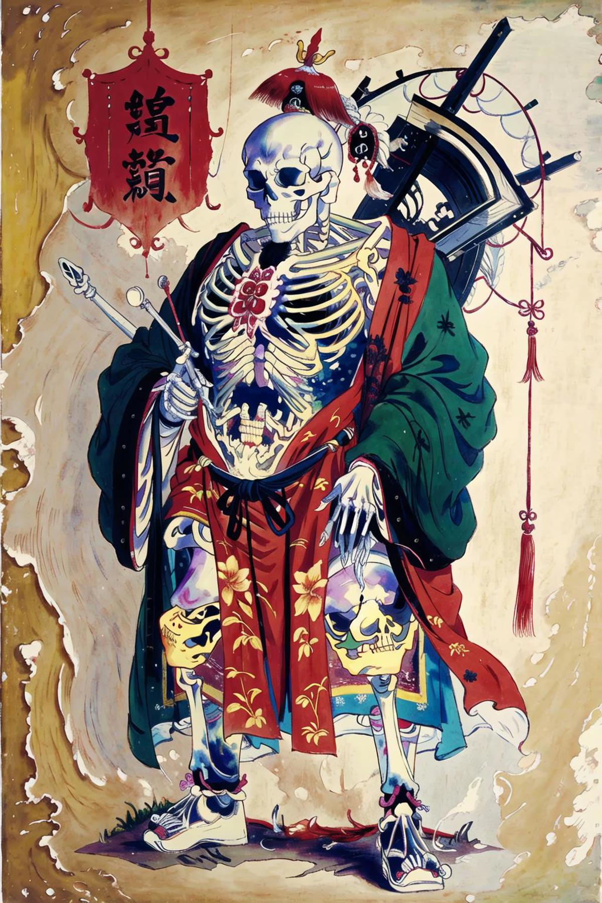 LEOSAM's 中国门神画风格 Chinese Traditional Door Gods Painting Style LoRA image by LEOSAM