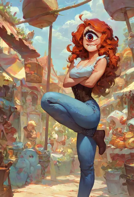 Female wildcards for PonyDiffusion