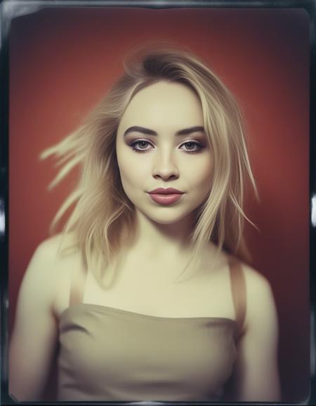 SabrinaCarpenter, art by Théophile Schuler, photograph, beefy Woman, Bookbinder, Hurricane, Hyperpunk, film grain, Polaroid, Low shutter, Infrared, extremely beautiful, <lora:SabrinaCarpenterSDXL:1>