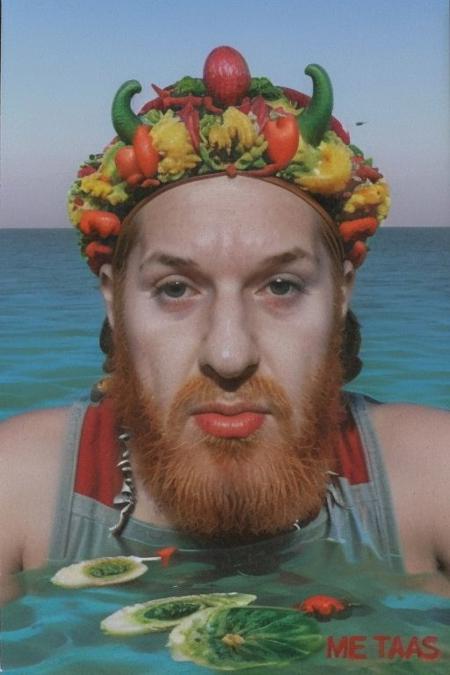 Weirdcore upper body and face of <ffurian> male man on turkish beach,  (face portrait 1.6) (vegetables floating 1.5) happy emotions, 90VHS, (ffurian man with beard 1.1) (ffurian turkish clothing 1.2) (y2k aesthetic 0.8), ms paint style <lora:ms-paint-lora:1> (kebab food 1.2),  <lora:y2kaesthetic:0.7>, half0ster, organic sculptures,