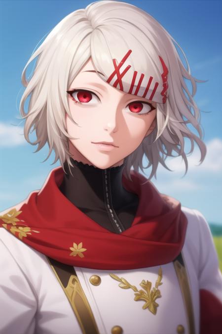 juuzou_suzuya white hair red eyes