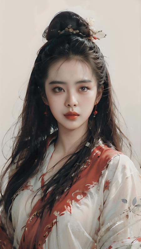 <lora:niexiaoqian-v1:0.9>,A Chinese Ghost Story,
(wangzuxian:1.1),(niexiaoqian:1.2),qiannvyouhun,1girl,solo,black hair,long hair,chignon,mole,realistic,robe,jewelry,lips,earrings,hair bun,chinese clothes,hanfu,the protagonist is on the right side of the screen,lens_flare,looking_up,<lora:Freehand_Brushwork:0.4>,beautiful detailed eyes,Ancient Chinese clothes,
Ancient background,Calligraphy background,very long hair,(sheer curtain:1.3),gauze curtain,strap lift,tears,eyes visible through hair,wallpaper,huge filesize,<lora:chinese-art:0.3>,chinese painting,chinese art,
niexiaoqian,(red robe:1.5),long hair,fairy,realistic,chinese clothes,hanfu,hair bun,portrait,, best quality , masterpiece, illustration, an extremely delicate and beautiful, extremely detailed ,CG,unity,8k wallpaper, Amazing, finely detail, masterpiece, best quality,official art,extremely detailed CG unity 8k wallpaper,absurdres, incredibly absurdres, huge filesize , ultra-detailed, highres, extremely detailed,beautiful detailed girl, extremely detailed eyes and face, beautiful detailed eyes,light on face,