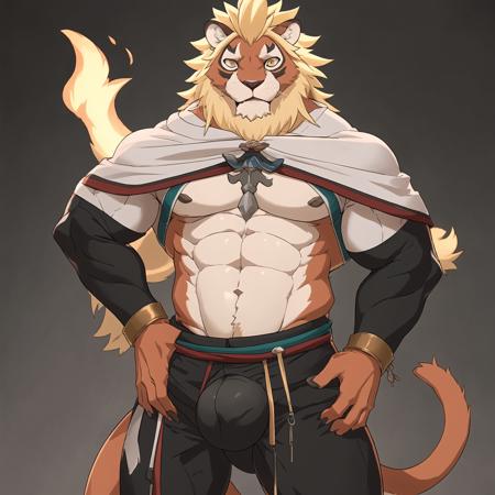 ((masterpiece)),((best quality)),8k,high detailed,ultra-detailed,anime,CG
1boy,laoshizi,lion boy, blond hair, orange hair, golden eyes,meticulously depicted eyes