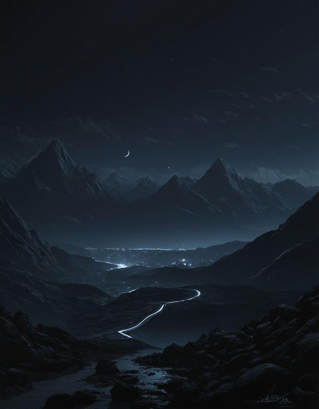 <lora:Daarken Dark:0.0>,dark,daarken,sky,scenery,realistic,night,