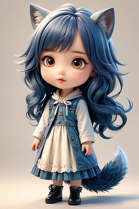 1girl,solo,chibi,Wolf,datou,<lora:datou-000005:0.8>,