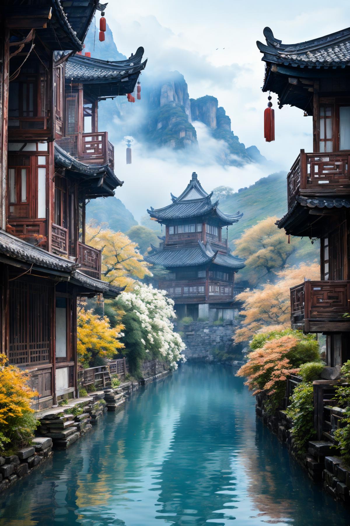 绪儿-水乡场景 Water town scene image by Darknoice