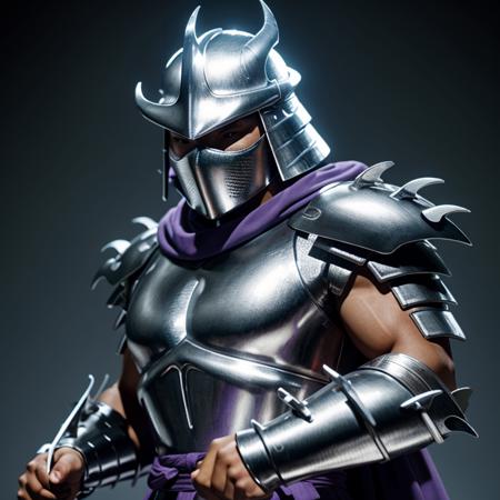 Hyperrealistic art of  <lora:Super Shredder SD1.5:1.2>
super shredder a man in a knight armor costume holding a pair of large claws, Extremely high-resolution details, photographic, realism pushed to extreme, fine texture, incredibly lifelike