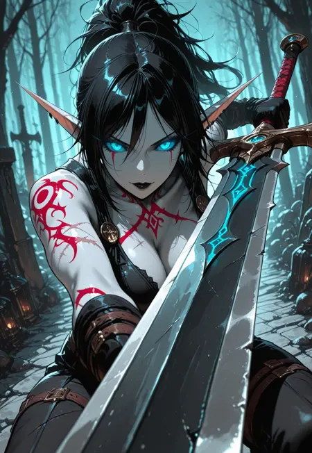 Mournas dark fantasy style