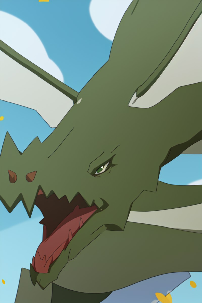 <lora:Lotte no Omocha!dragon:0.9> dragon, creature, green dragon, 8k, masterpiece, absurdres, anime,