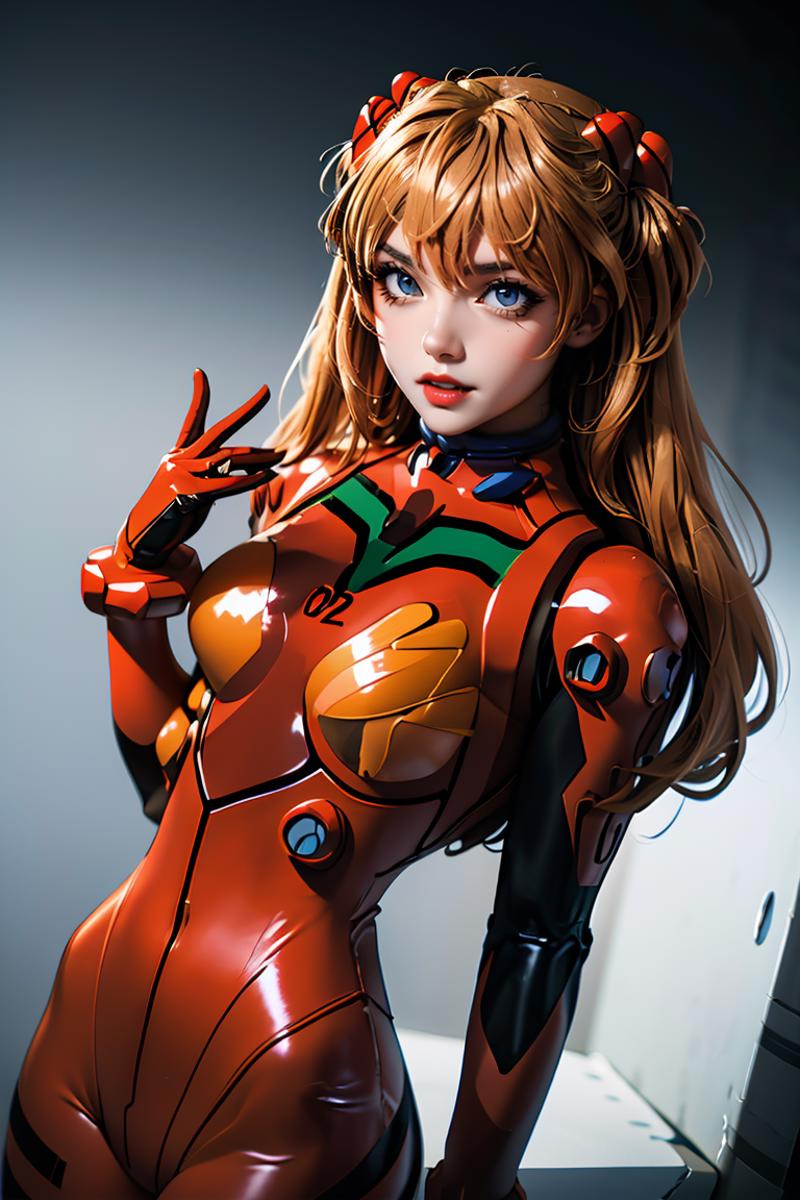 <Evangelion> Asuka Langley plugsuit cosplay costume |《Evangelion》明日香 战斗服 cos 服 |「Evangelion」 アスカ バトルスーツ コスプレ衣装 image by MarkWar