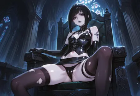 Goth Girl Sadi Trix (or SadisTrix) (LSFemdomArt Unique Character)