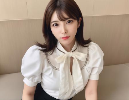 (upper thigh:1.7),(sit),
woman, aiuehara,
(white thin short sleeve blouse), (maxi skirt:1.5),
(dark brown eyes, pupil, Beautiful eye detail, Lights in the eyes:1.5), (rough skin:1.4),(Uneven skin tone:1.6),(archaic smile),
(Professional Lighting),(dynamic angle),(from below:1.4),
street,
<lora:aiUeharaR508:0.8>