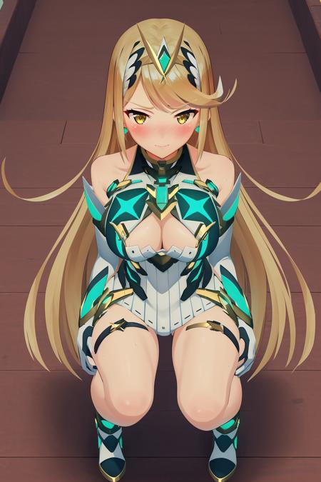 purple panties,(spread legs:0.5),nsfw,from above,
<lora:hikarimythraV1:0.8>,hikarimythra,1girl,blonde hair,very long hair,swept bangs,yellow eyes,green earrings,green gem tiara,tsundere,blush,
green chest jewel,bare shoulders,green neon trim white elbow gloves,large breasts,green neon trim cleavage cutout white short dress,bare legs,green gem thigh strap,streamlined back-skirt panels,green neon trim white footwear,squatting,hands on thighs,, Exquisite visuals, high-definition,masterpiece,best quality,Exquisite visuals,high-definition,masterpiece,best quality,18yo,Young female,Beautiful Fingers,Beautiful long legs,Beautiful body,Beautiful character design,